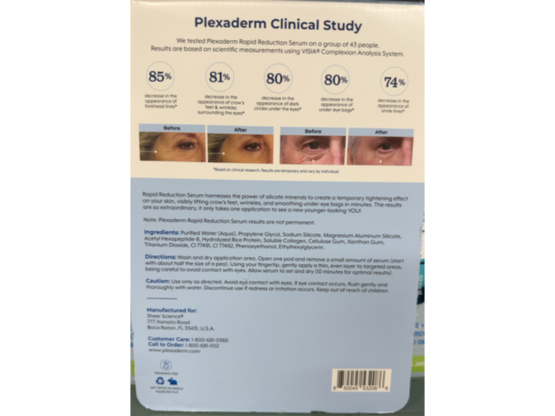 Plexaderm Skincare Rapid Reduction Serum, 0.3 fl oz/9 mL