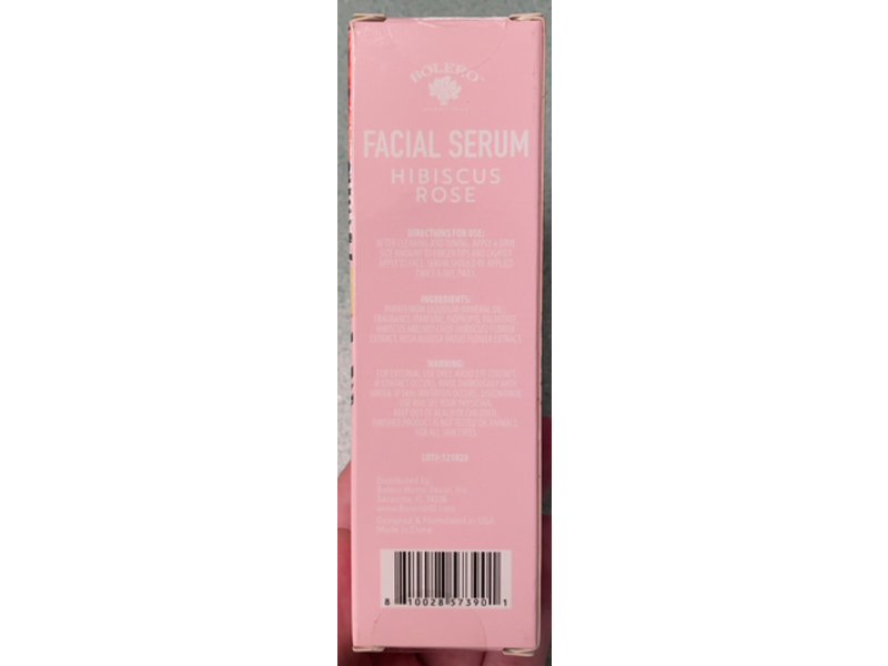 Bolero Beverly Hills Facial Serum, Hibiscus Rose, 1 fl oz/30 mL