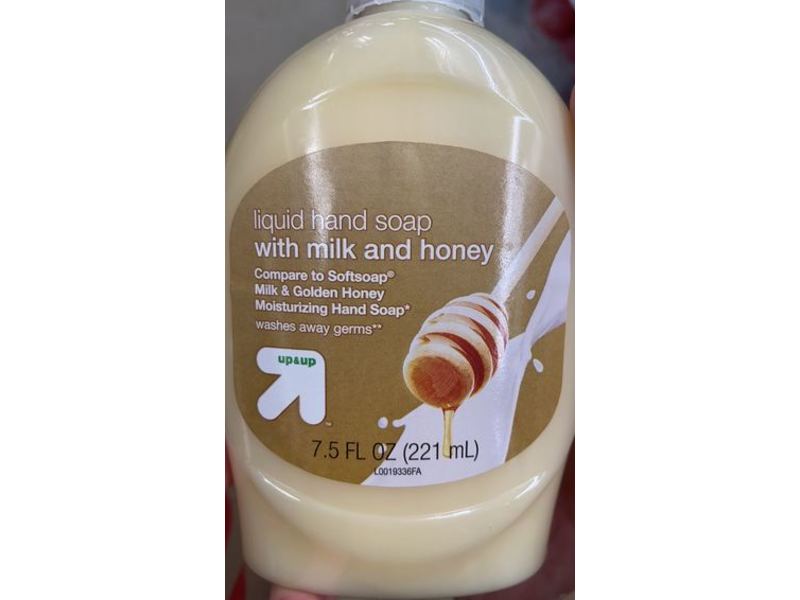 Up & Up Moisturizing Liquid Hand Soap, Milk And Honey, 7.5 fl oz/221 mL
