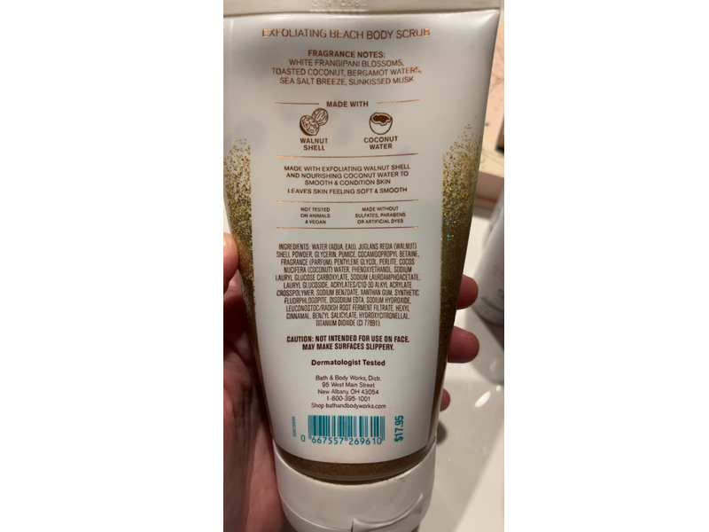 Bath & Body Works Exfoliating Beach Body Scrub, At the Beach, 6.6 oz/187 g