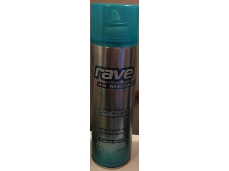 Rave 4x Mega Climashield Hold Your Style, Scented Hairspray, 11 oz
