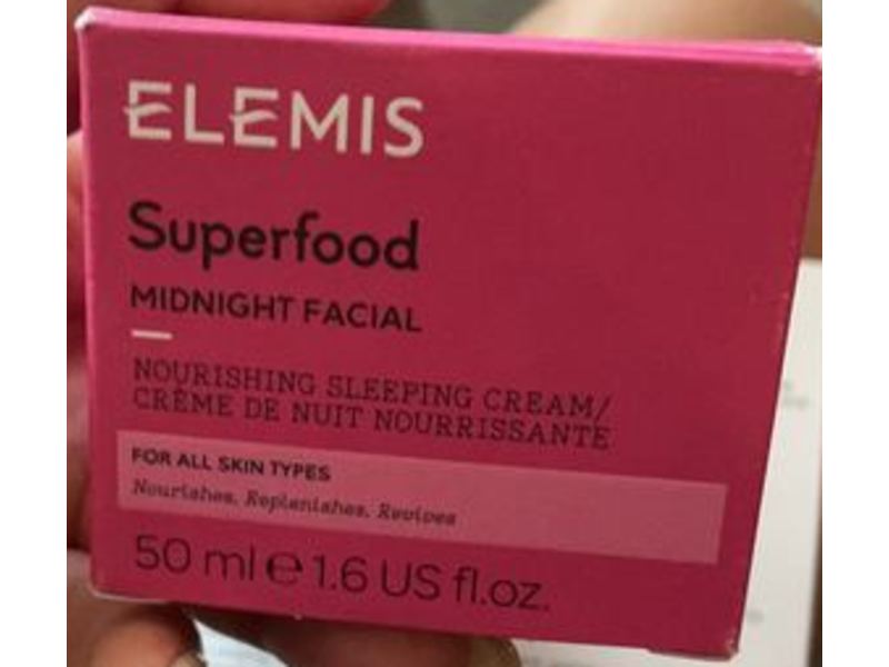 Elemis Superfood Nourishing Sleeping Cream, Midnight Facial, 1.6 fl oz/50 mL