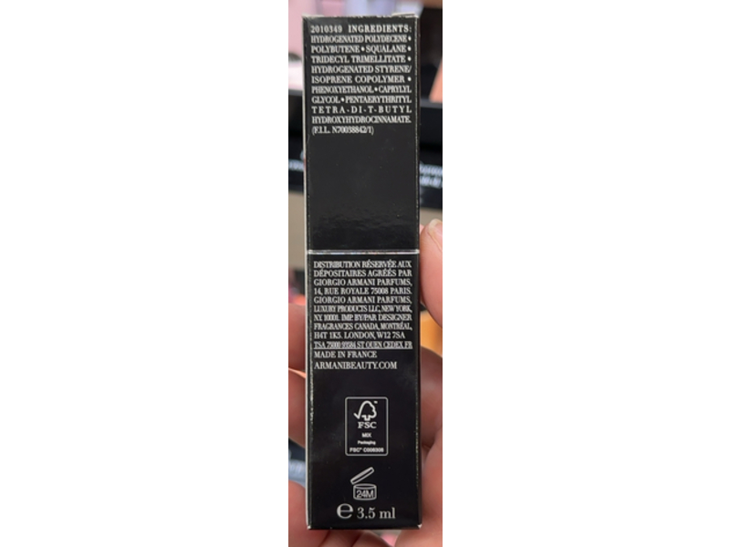 Giorgio Armani Prisma Glass Lip Gloss, 01, Clear Shine, 0.11 fl oz/3.5 mL