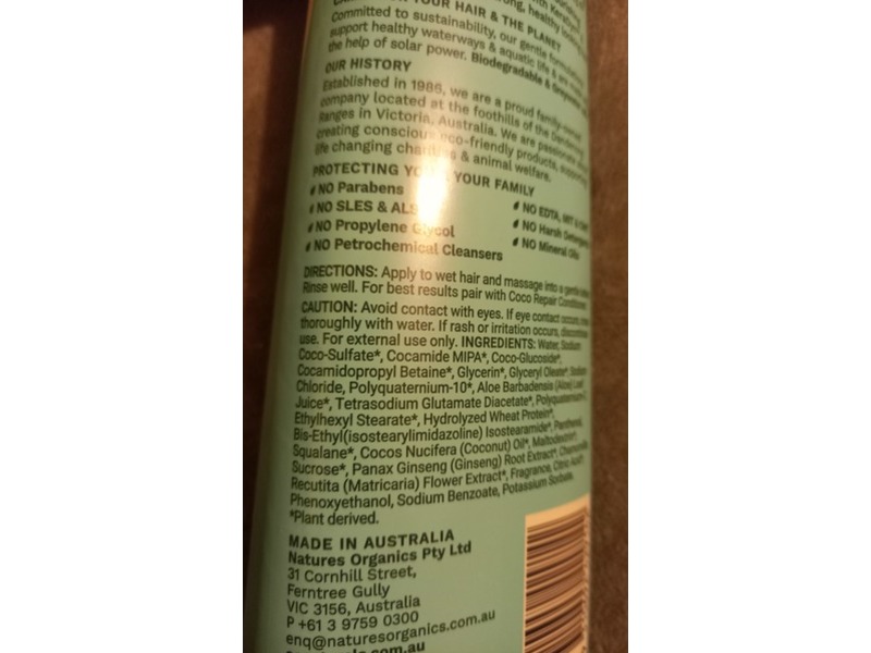 Oc Naturals Shampoo, Coco Repair, 13.5 fl oz/400 mL