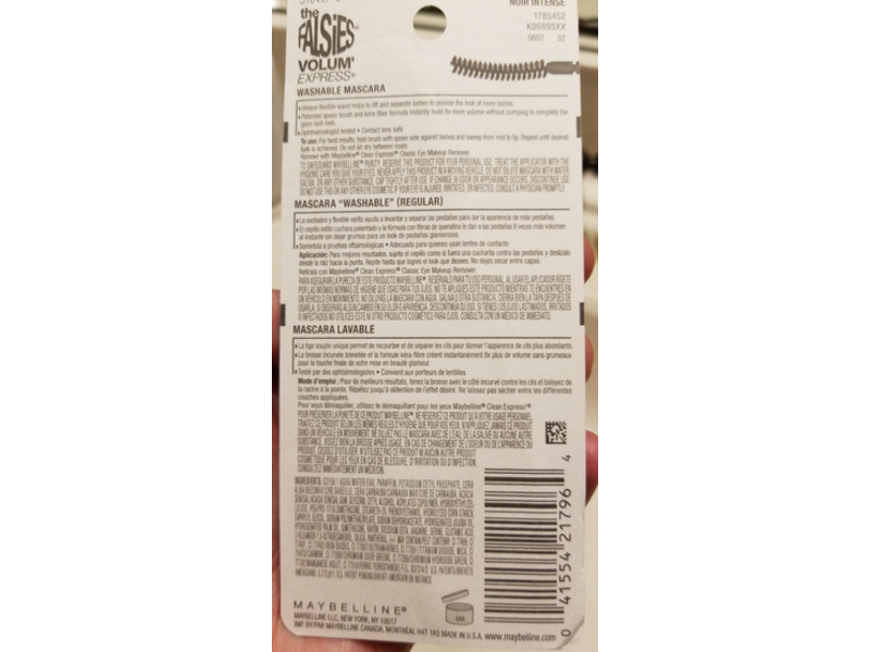 Maybelline New York The Falsies Volum' Express Mascara, 281 Very Black, 0.25 fl oz/7.5 mL