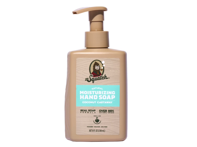 Dr Squatch Natural Moisturizing Hand Soap, Coconut Castaway, 8 fl oz/236 mL