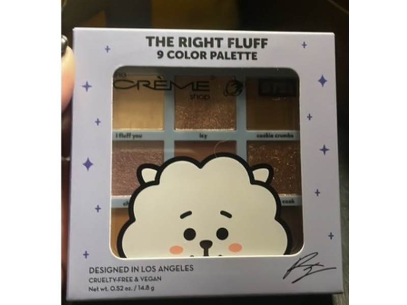 The Creme Shop 9 Color Eye Shadow Palette, BT21 The Right Fluff, 0.52 oz/14.8 g
