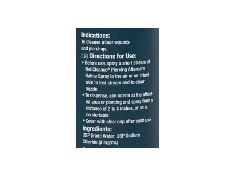NeilMed Piercing Aftercare Fine Mist, Neil Cleanse, 6 fl oz/177 mL