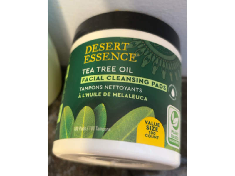 Desert Essence Facial Cleansing Pads, Tea Tree Oil, 100 Count