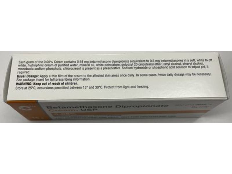 Betamethasone Dipropionate Cream USP 0.05%, 15 g Cosette Pharmaceuticals, Inc (RX)