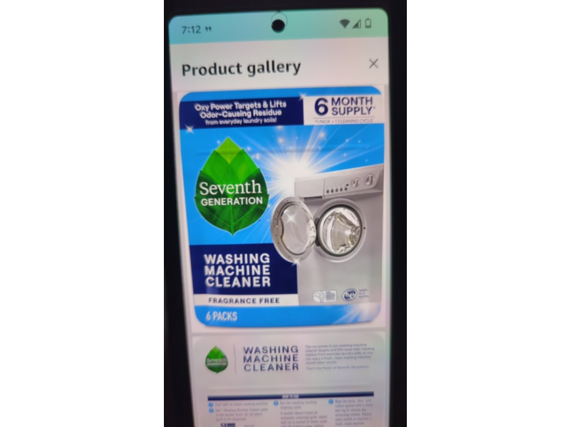 Seventh Generation Washing Machiene Cleaner, Fragrance Free, 6 Count