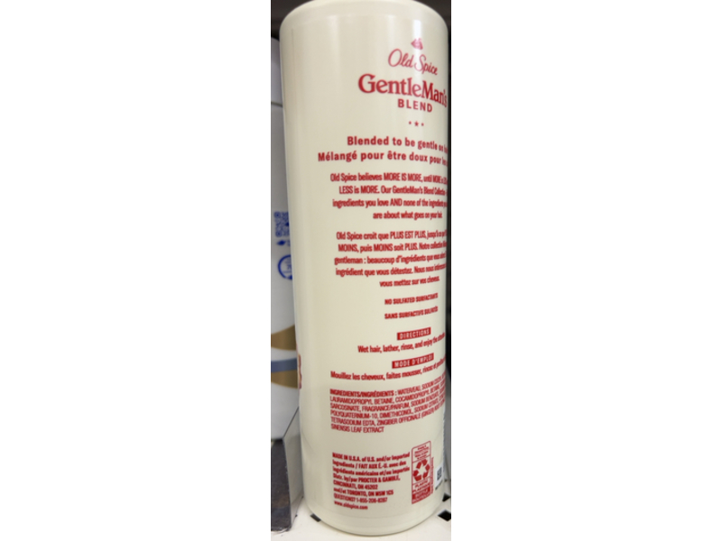 Old Spice Gentleman's 2 In 1 Strengthening Shampoo + Conditioner, Fortifiant, Green Tea & Ginger, 14.8 fl oz/440 mL