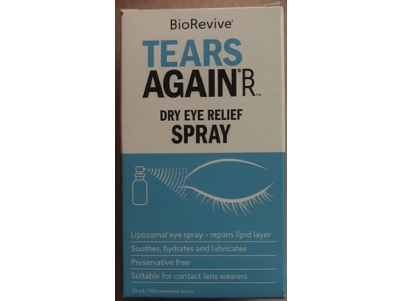 BioRevive Tears Again Dry Eye Relief Spray, 10 mL