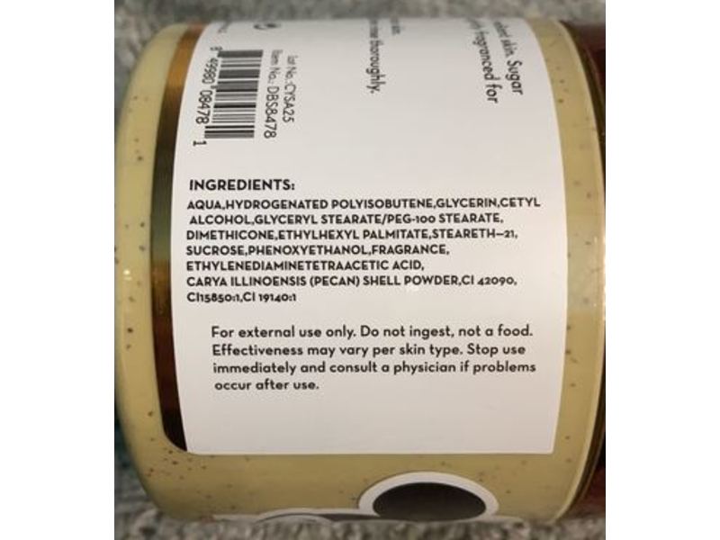 The Creme Shop Sugar Body Scrub, Vanilla Coffee Aroma, 4.10 oz/400 g