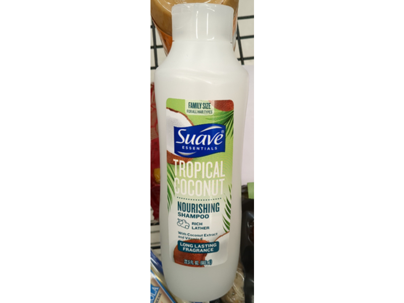 Suave Nourishing Shampoo, Tropical Coconut, 22.5 fl oz/665 mL