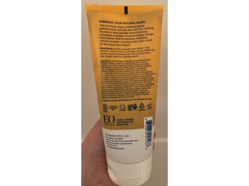 EO Essential Oils Smooth & Glow Body Polish, Orange Blossom & Vanilla, 6 fl oz/177 mL