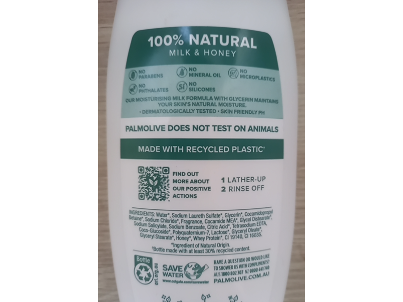 Palmolive Naturals Moisturizing Milk Body Wash, Milk & Honey, 500 mL