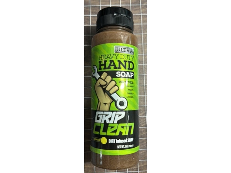Grip Clean Heavy Duty Hand Soap, Lemon Scent, 8 oz/236 mL