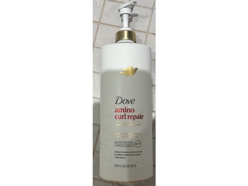 Dove Amino Curl Repair Moisturizing Conditioner, Bio-P + Amino & Jojoba Oil, 33.8 fl oz/1 L