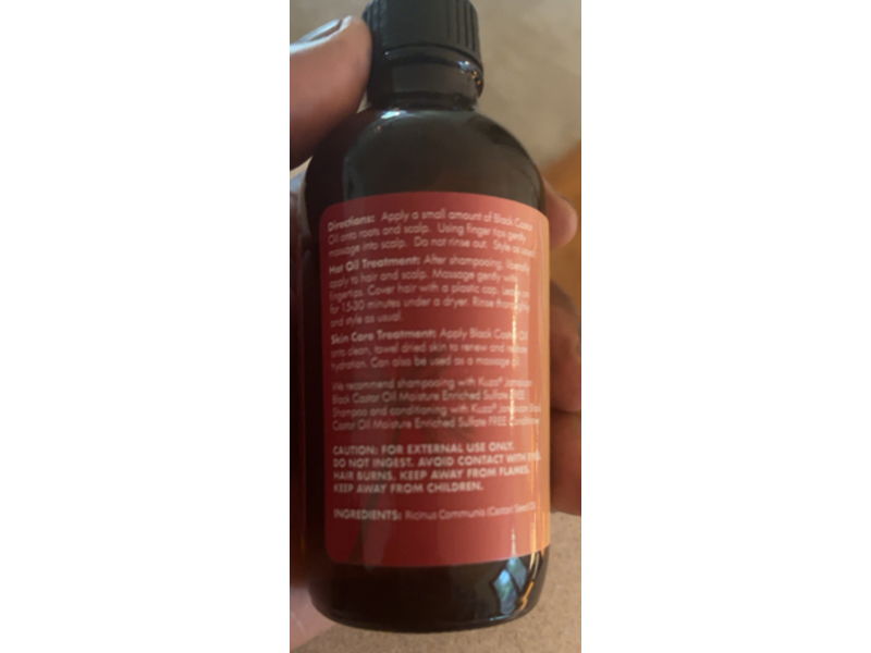 Kuza Jamaican Black Castor Oil, Extra Dark, 4 fl oz/118 mL