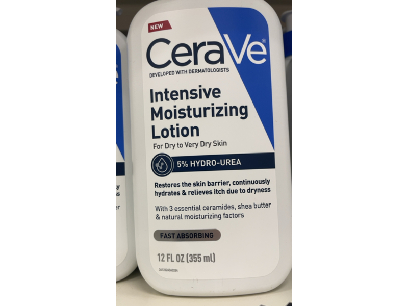 CeraVe Intensive Moisturizing Lotion, Dry to Very Dry Skin, 12 fl oz (355 mL)