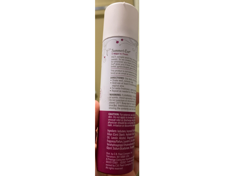 Summer's Eve 5 In 1 Amber Nights Freshening Spray, 2 oz/56.7 g