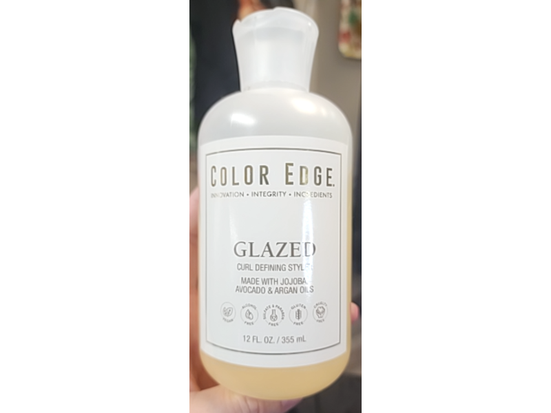 Color Edge Glazed Curl Defining Styler, Jojoba, Avocado & Argan Oils, 12 fl oz/355 mL