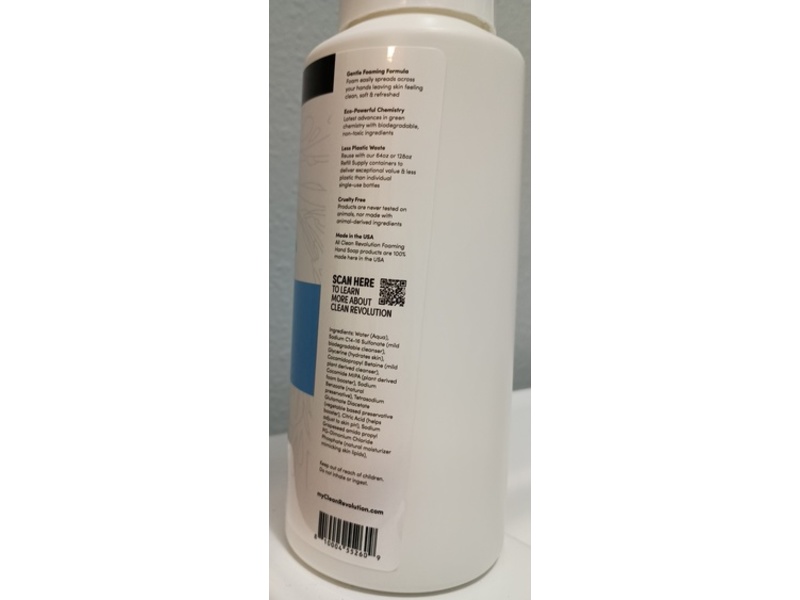 Clean Revolution Foaming Hand Soap, Fragrance Free, 14 oz/414 mL, Pack Of 4