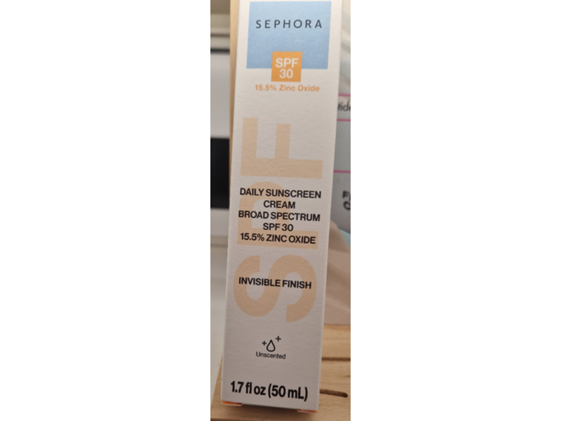 Sephora Daily Sunscreen Cream, SPF 30, 15.5% Zinc Oxide, 1.7 fl oz/50 mL