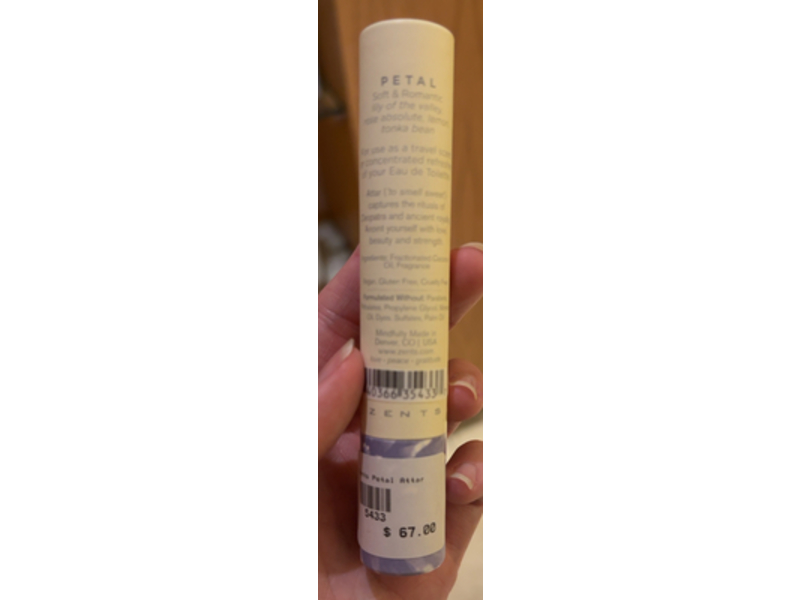 Zents Attar Eau De Toilette, Petal, 0.33 fl oz/10 mL