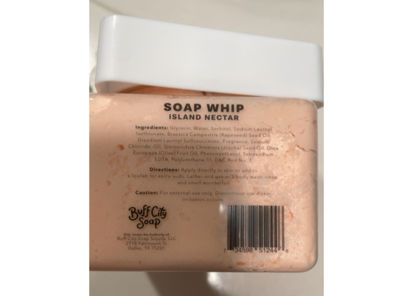Buff City Soap Soap Whip, Island Nectar, 6 oz/170 g