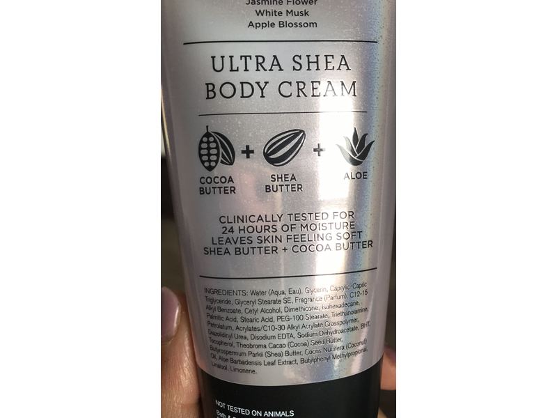 Bath and Body Works Night Blooming Ultra Shea Body Cream, Jasmine, 8 oz/226 g