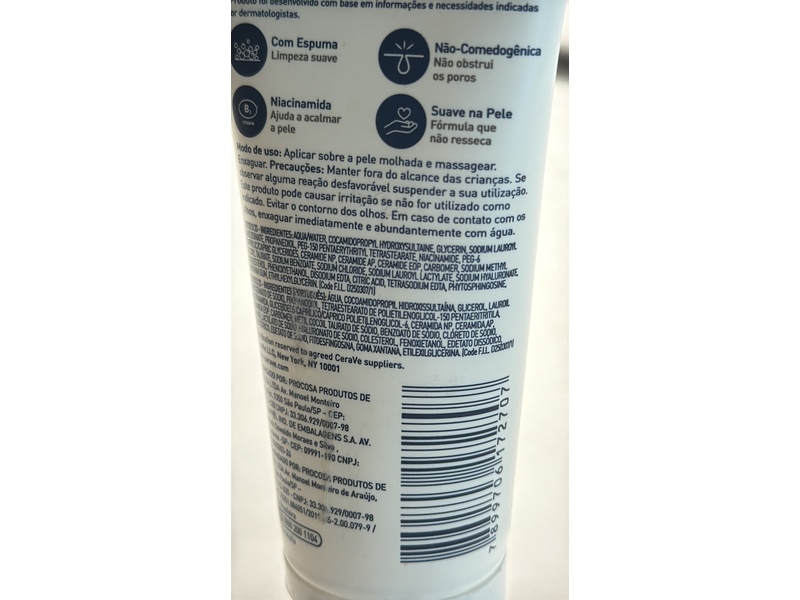 CeraVe Facial Cleanser, Normal To Oily Skin, 2 oz/60 g