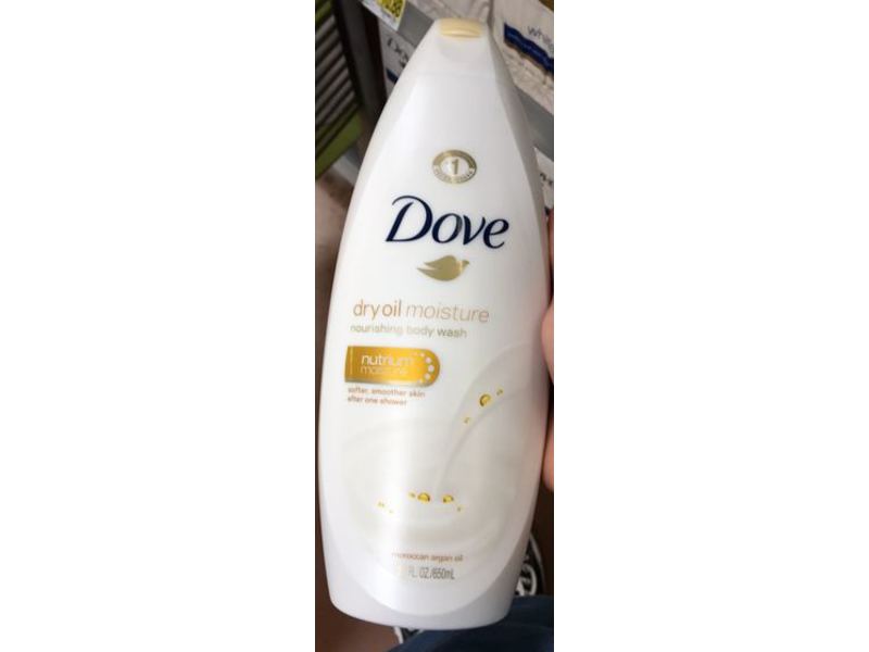 Dove Dry Oil Moisture Body Wash, 22 fl oz/650 mL, Pack Of 3