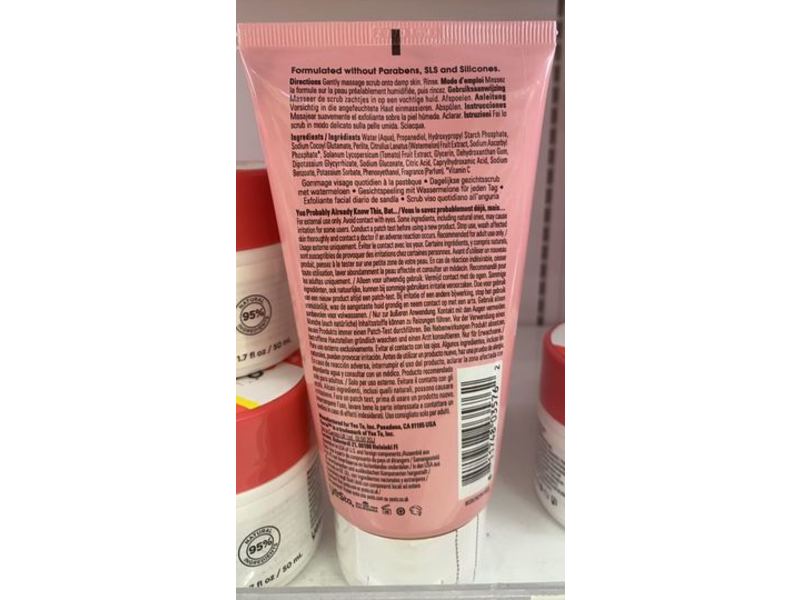 Yes To Daily Facial Scrub, Watermelon, 4 fl oz/118 mL