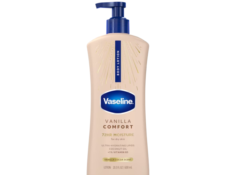 Vaseline Comfort Body Lotion, Vanilla Cocoa Scent, 20.3 fl oz/600 mL
