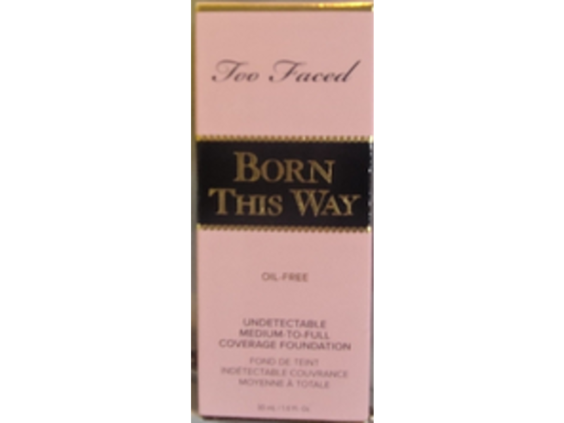 Too Faced Born This Way Undetectable Foundation, Light Beige, 1 fl oz/30 mL
