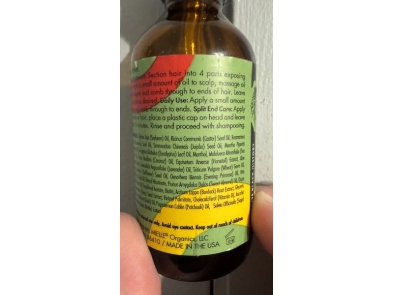 Mielle Scalp & Hair Strengthening Oil, Rosemary + Mint, 2 fl oz/59 mL