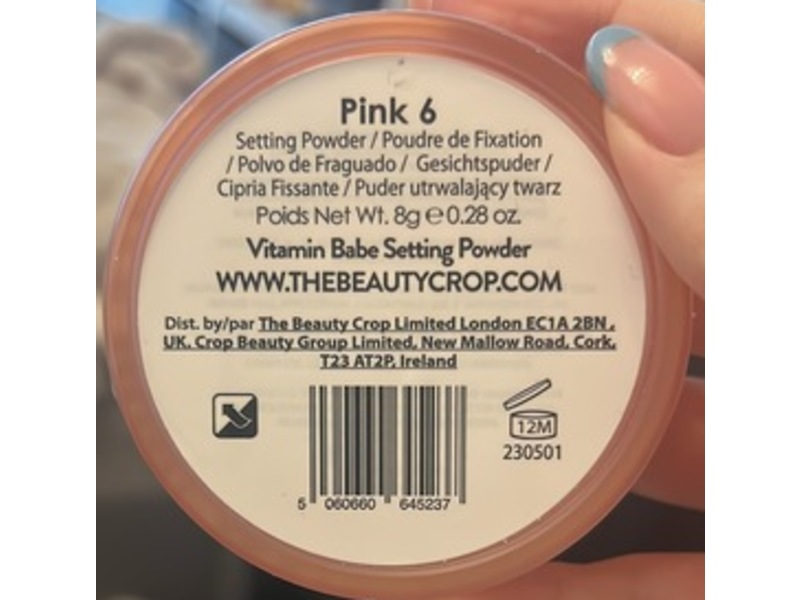 The Beauty Crop Vitamin Babe Setting Powder, Pink 6, 0.28 oz/8 g