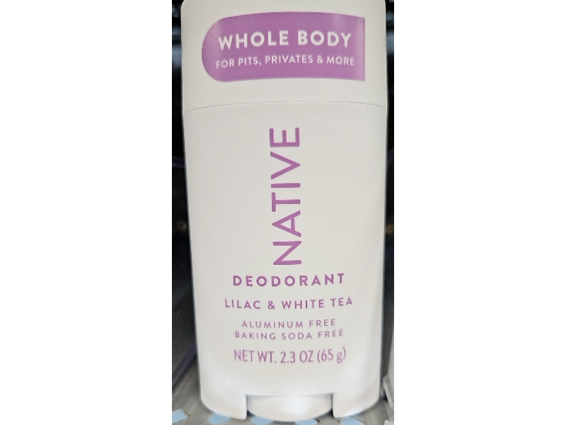 Native Whole Body Deodorant, Lilac & White Tea Tea, 2.3 oz/65 g