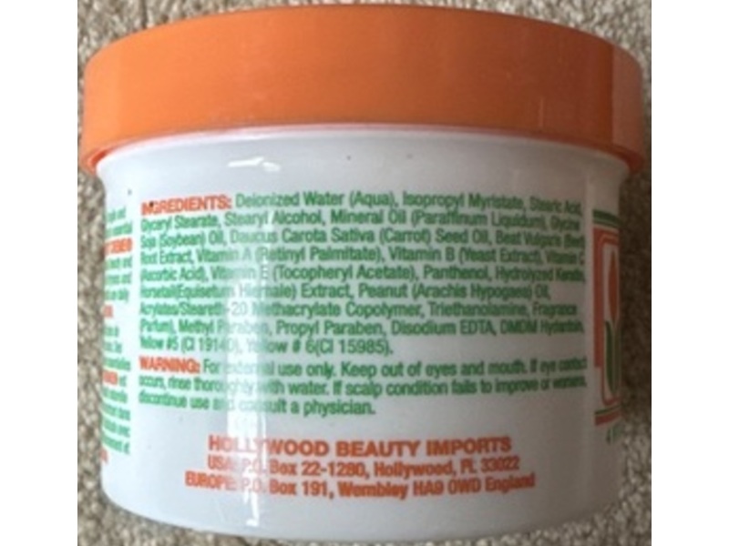 Hollywood Beauty Carrot Creme 7.5 oz/213 g