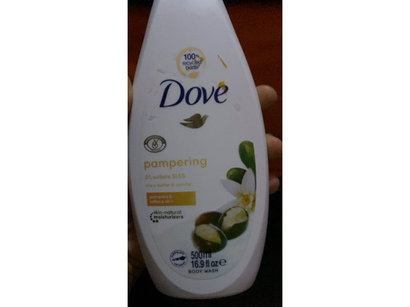 Dove Pampering Body Wash, Shea Butter & Vanilla, 16.9 fl oz/500 mL