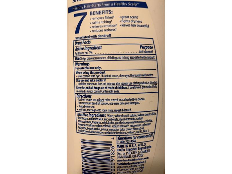 Head & Shoulders Instant Hydration Shampoo, 12.8 fl oz
