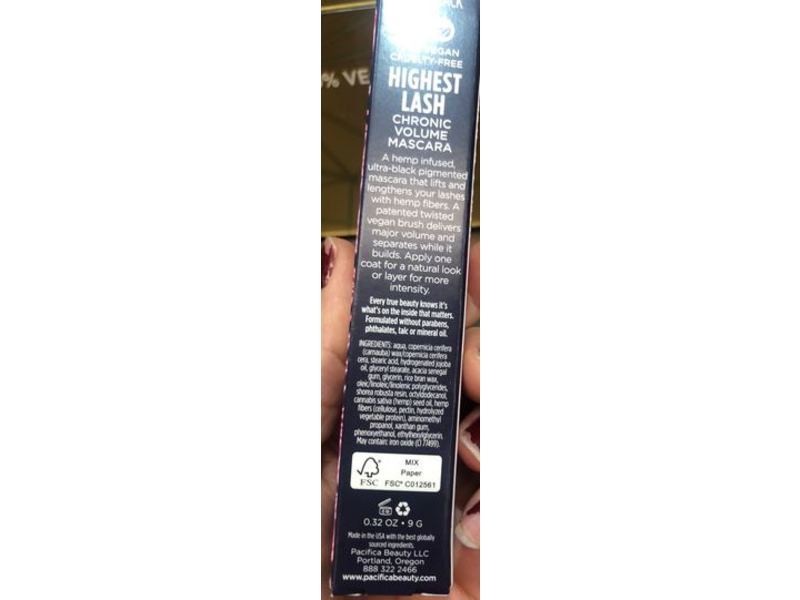 Pacifica Highest Lash Chronic Volume Mascara, 0.32 oz/9 g