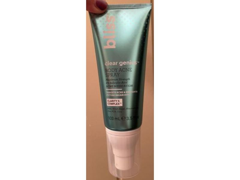 Bliss Clear Genius Body Acne Spray, 3.5 fl oz/103 mL