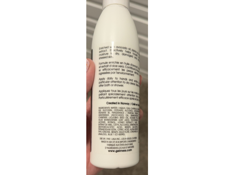 Geir Ness Laila Hand & Body Cream, Jojoba Oil & Avocado Oil, 8 fl oz/237 mL