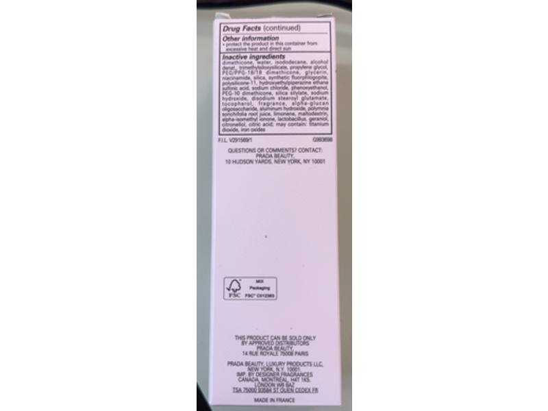 Prada Reveal Skin Optimizing Foundation, DW70, SPF 17, 1 fl oz/30 mL