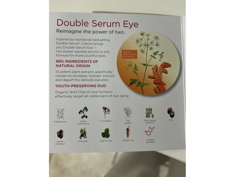 Clarins Eye Double Serum, 0.6 oz/20 mL