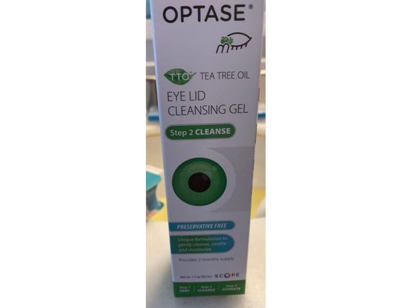 OPTASE Tto Eye Lid Cleansing Gel, Tea Tree Oil, 1.7 oz/50 mL