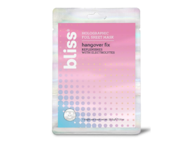 Bliss Holographic Foil Sheet Face Mask, Hangover Fix, 0.8 oz/25 g, 1 Count